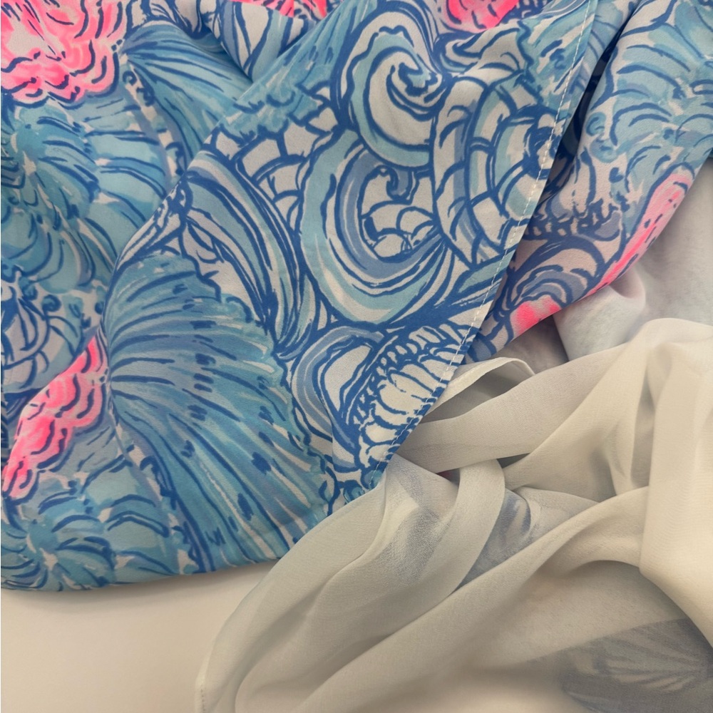 Lilly Pulitzer Marilina Tunic Dress Blue Haven Raising Shell Size XS - Picture 6 of 10